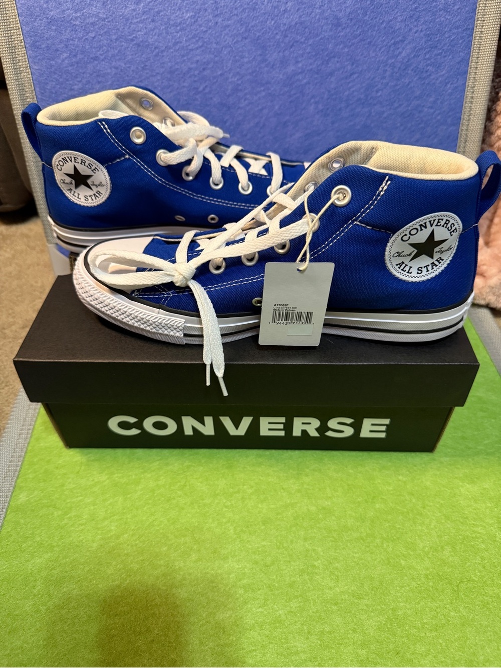 Converse High Top Sneakers in Royal Blue with White Accents